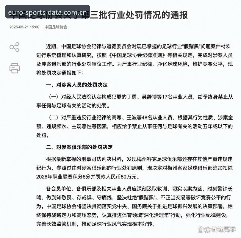 中国足协第三批禁足名单全面解析：65人受罚背后的行业整治深度报告